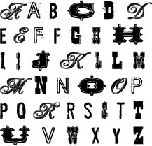 Technique Tuesday - Alphabet Stamp Sets - Calamity Jane Capital Letters Large  (sold individually)